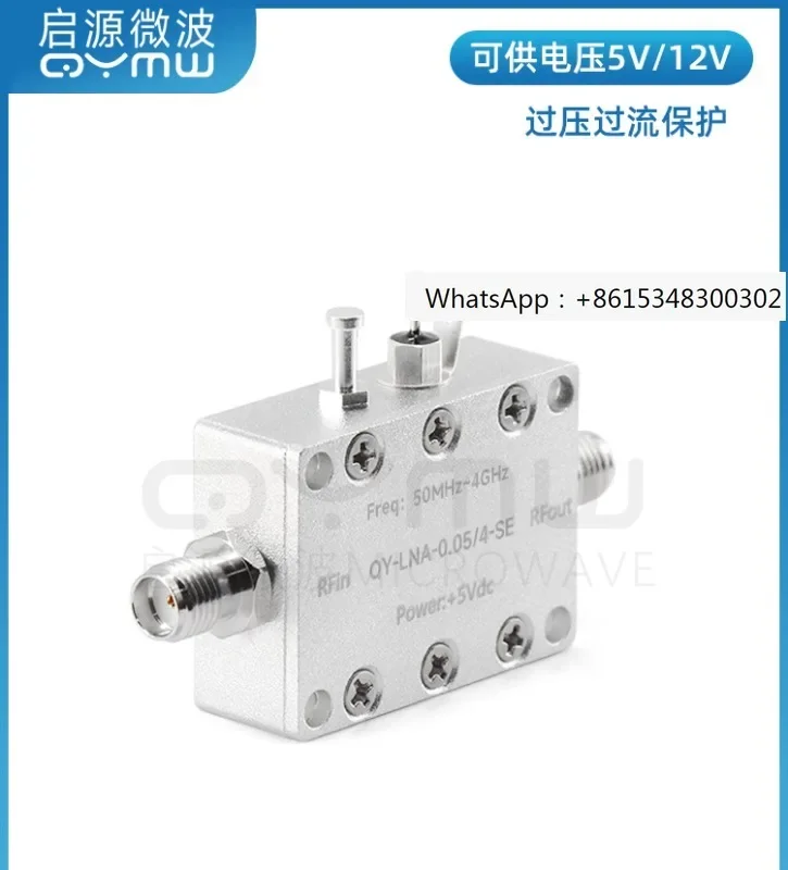 

Qiyuan Microwave Low Noise Amplifier LNA Pre Microwave Reception High Linear Gain 30dB 0.05-4G