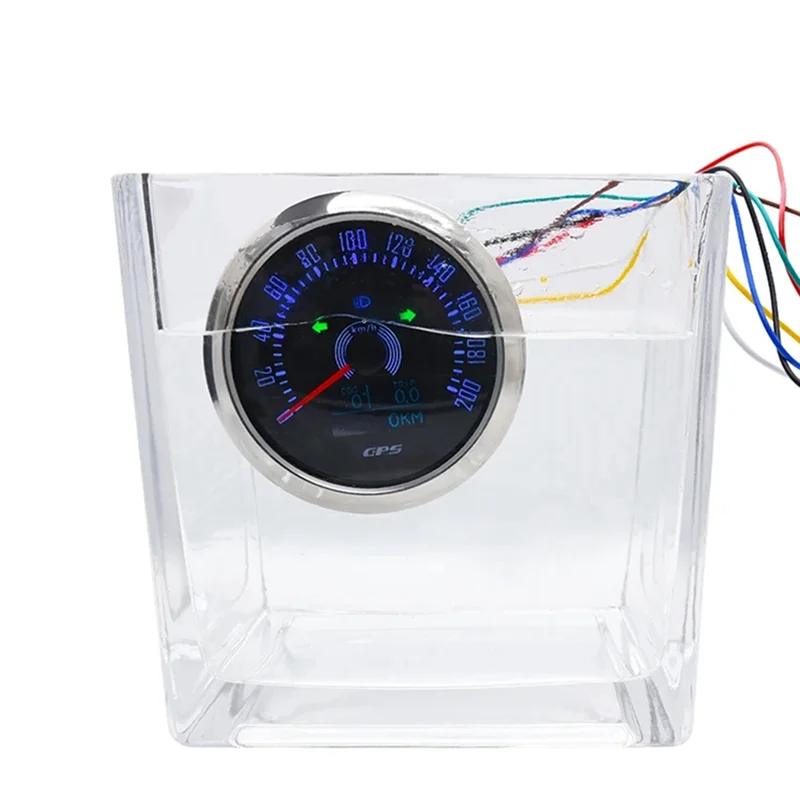 

85MM GPS Speedometer With GPS Antenna 7Colors Backlight Digital LED Odometer Gauge For 12V24V Car Boat Marine