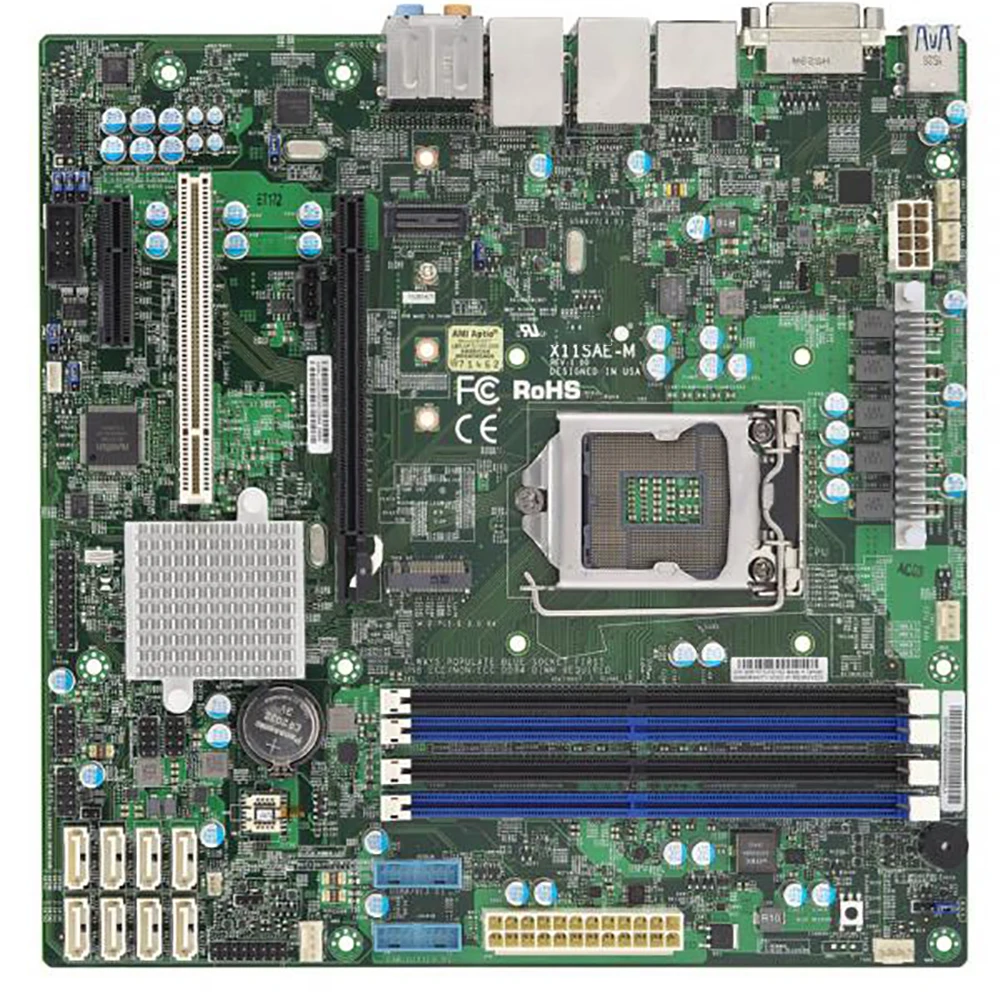 للوحة الأم لمحطة العمل Supermicro C236 شرائح LGA1151 Xeon E3-1200 v5/v6 الجيل السادس/7th. سلسلة كور i7/i5/i3 X11Sae-M