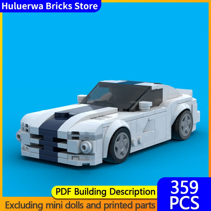 

Модель скоростного гоночного автомобиля MOC, строительные кирпичи Viper GTS ACR Hypercar, модульная технология, подарки, праздник, сборка, детские игрушки, костюм