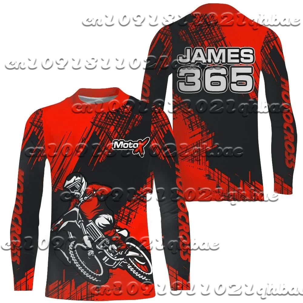 

Spring And Summer Motorcycle Cycling Shirt Tight Fitting And Breathable Quick Drying Round Neck Long Sleeved Top T-Shirt