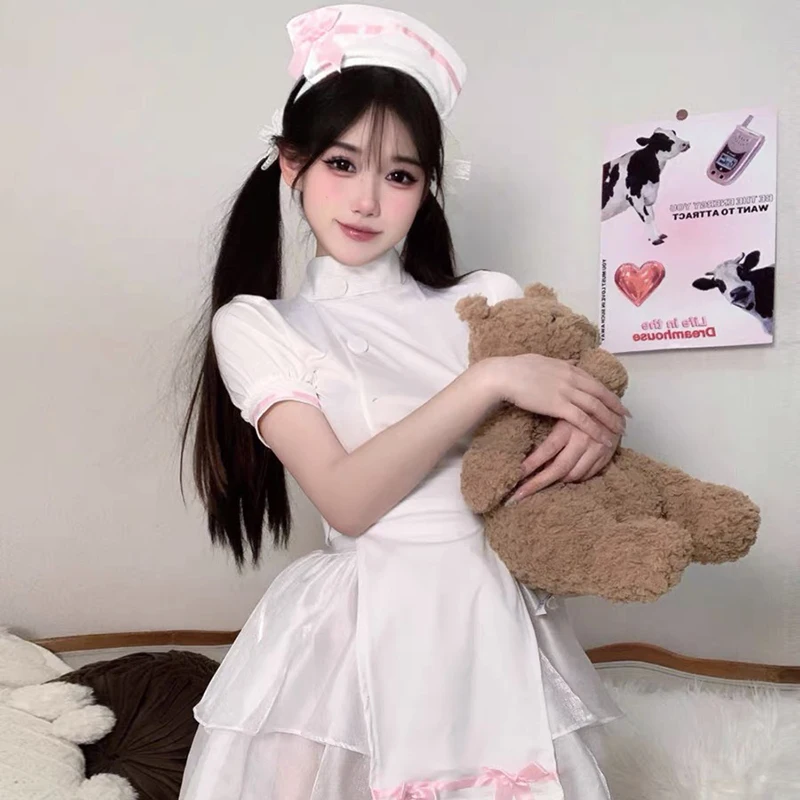 Loween cosplay enfermeira traje adulto roupas femininas role-plang transformação poliéster tradicional traje chinês