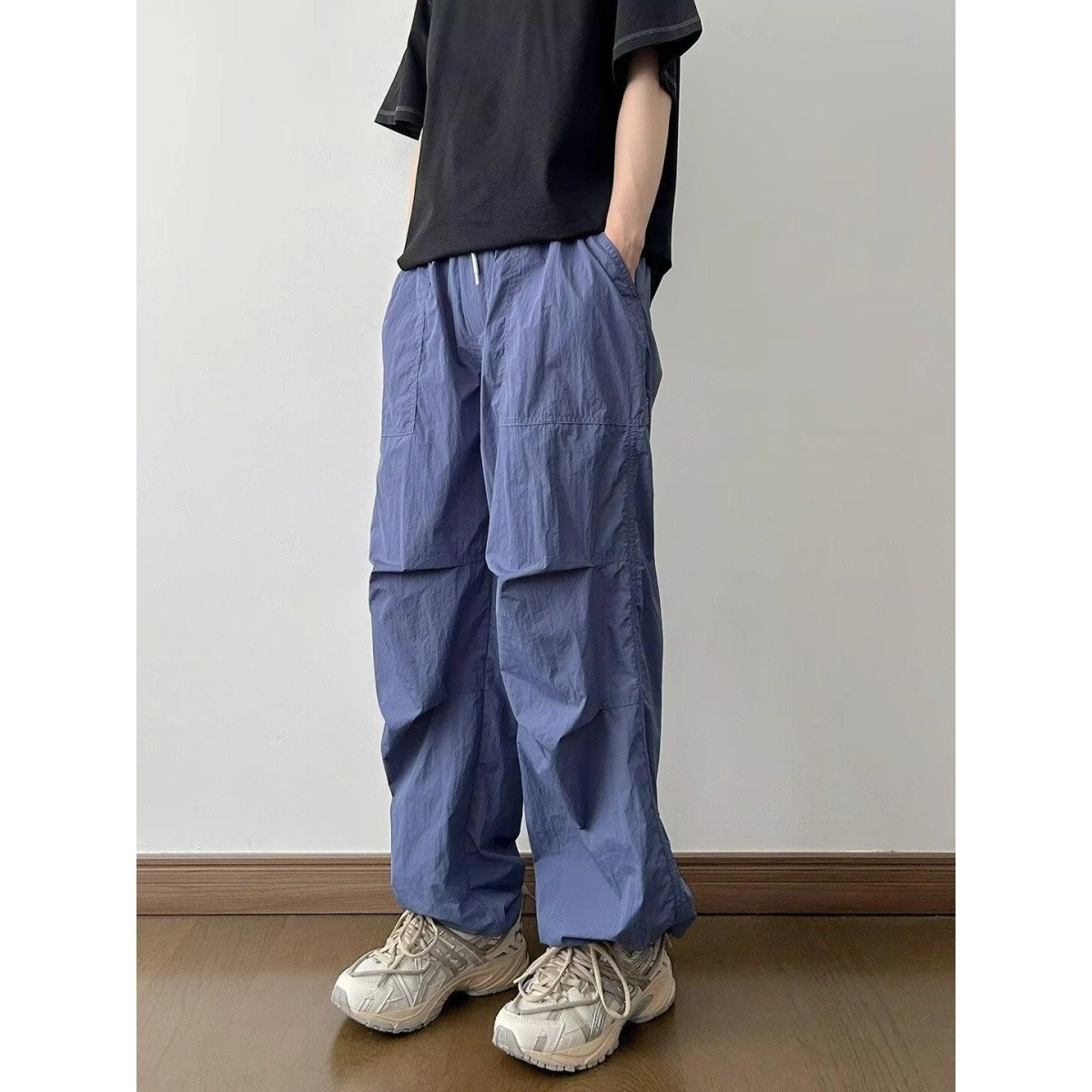 

Мужские летние тонкие повседневные брюки свободного кроя, быстросохнущие, универсальные, из полиэфирного волокна, для активного отдыха