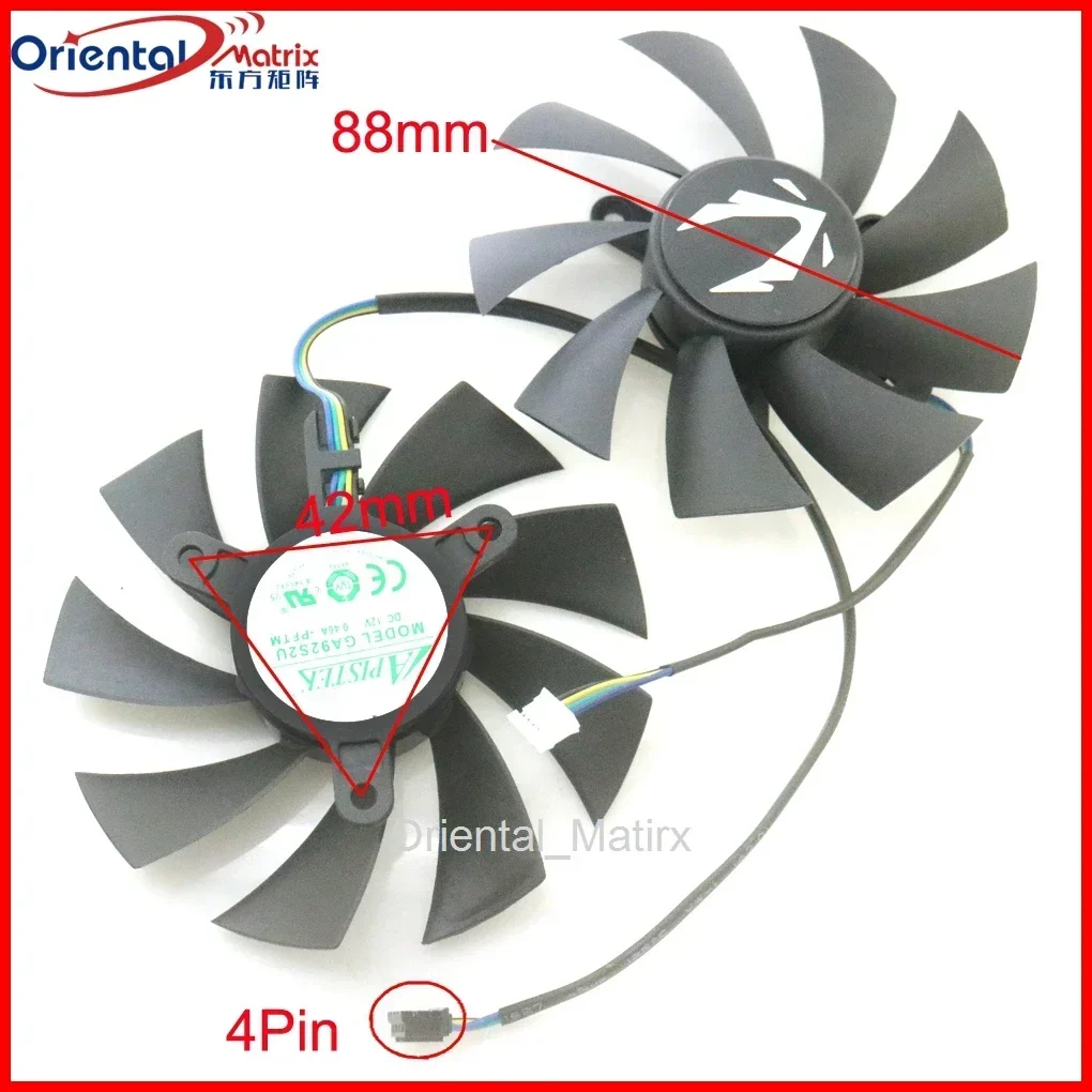 GA92S2U-PFTM DC12V 0.46A 88mm ventilador VGA para ZOTAC RTX2080 RTX2070 SUPER AMP ventilador de refrigeración de tarjeta gráfica