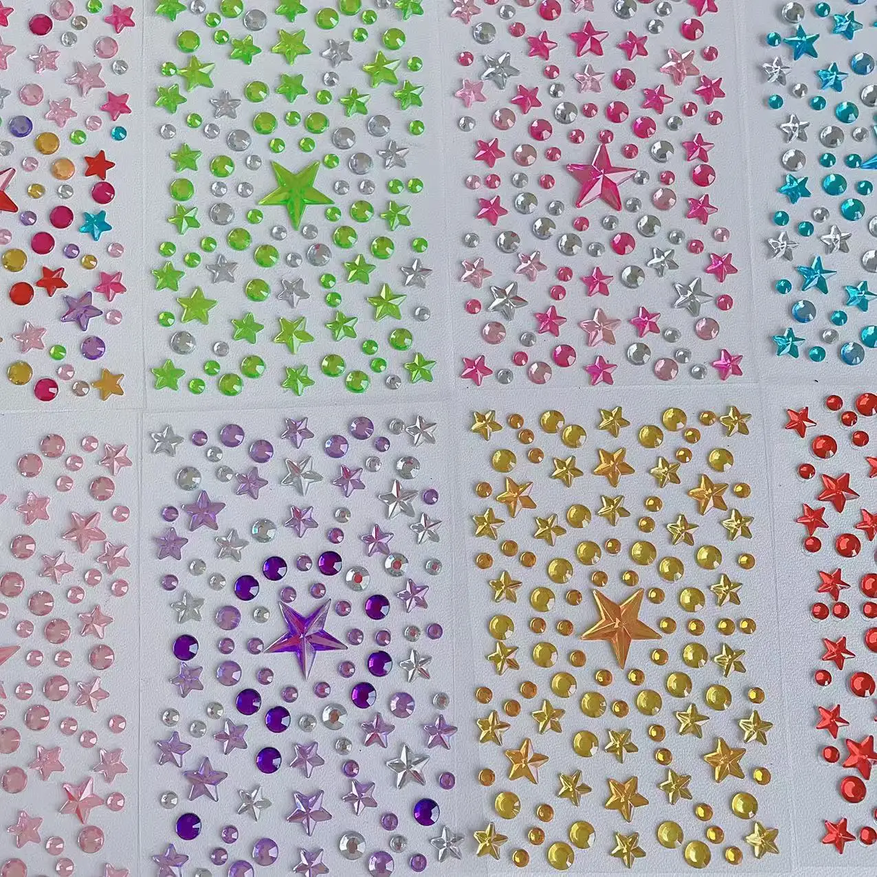 Mini Acrylic Self Adhesive Diamond Stickers for Journal Drawing DIY Crystal Star Decoration Craft Supply