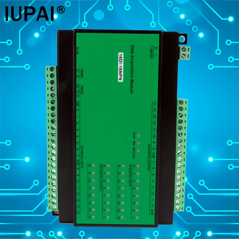 

16DI-16NPN 16DI transistor output switching isolation type 16DI digital input Ethernet MODBUS communication Automation Module