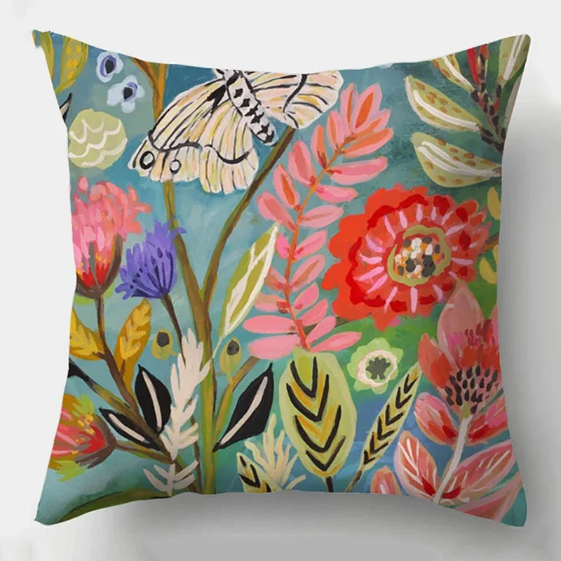 Elegant fashion floral decoration Pillowcase sofa cushion  Living room Bedroom Decoration Cushion cover Home decor