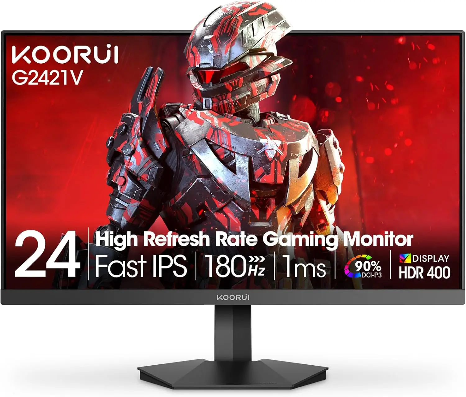 

24-дюймовый игровой монитор, 180 Гц, 1 мс, Fast IPS, 1440P, HDR400, 90% DCI-P3, Adaptive Sync, тонкая рамка