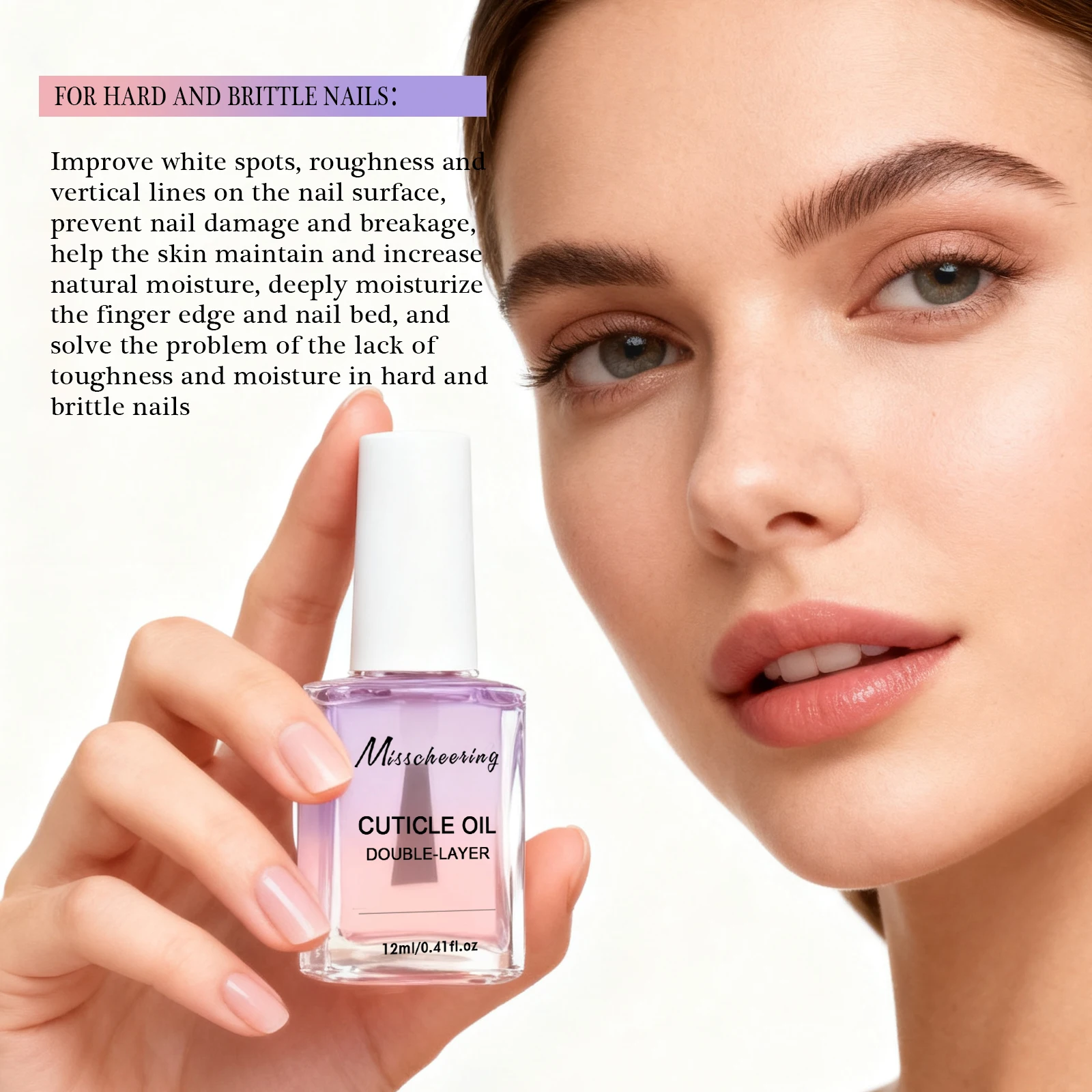 น้ำมันบำรุงเล็บและจมูกเล็บแบบสองชั้น ช่วยฟื้นฟู ป้องกัน บำรุงเล็บ น้ำยาปรับสภาพเล็บสำหรับผิวที่ตายแล้ว เครื่องมือดูแลเล็บเจล