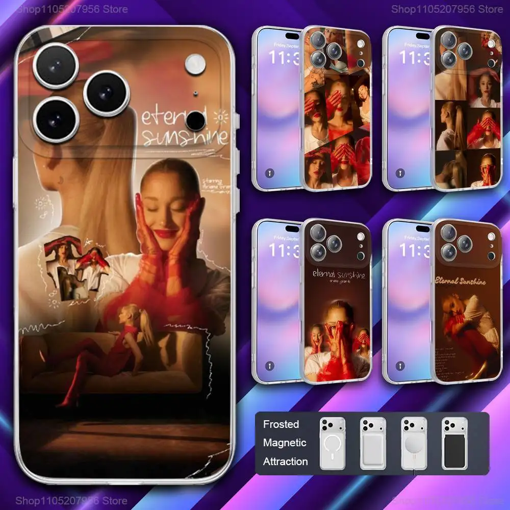 

A-Ariana Sunshine G-Grande Phone Case For iPhone 11,12,15,14,13,17,16,Pro,Plus,E,Max,Air,Mini Magnetic Frosted Cover