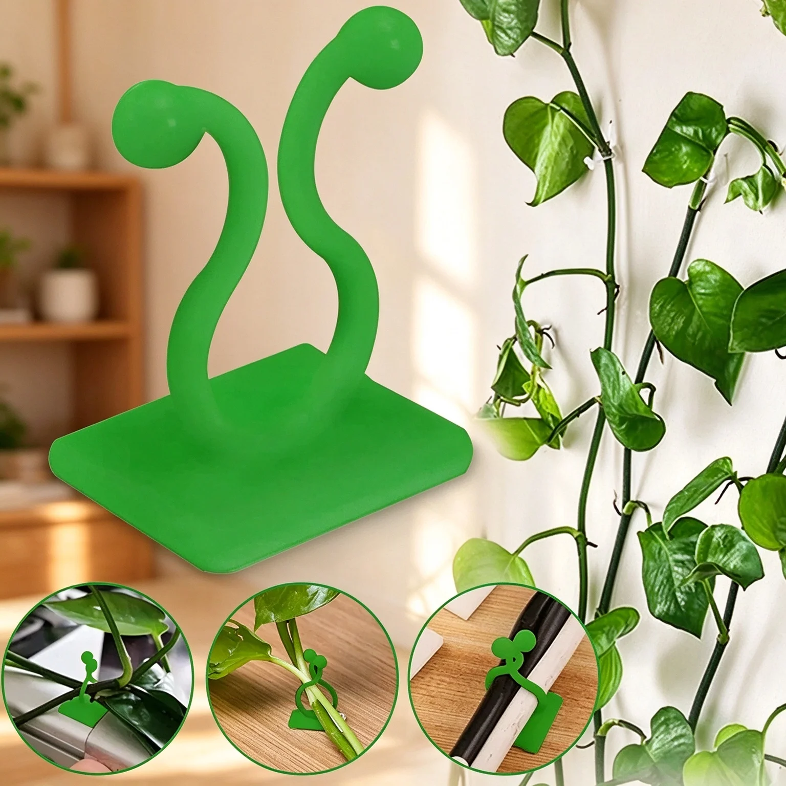 Multi-Use Wall Plant Clips Self Adhesive Vine Holders Clamps for Pothos Climbing Indoor Plants and Home Wire Cable Organizer Kit
