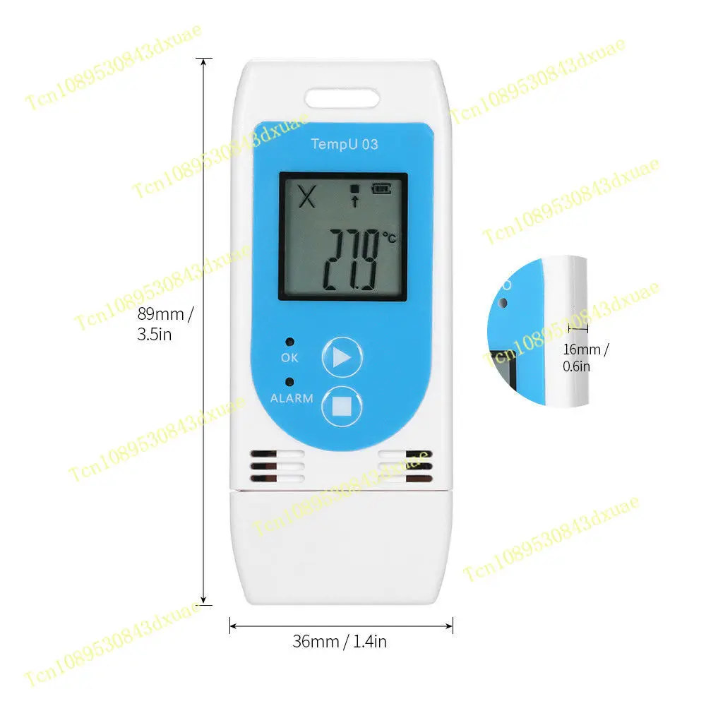 10PCS TempU03 Multi-Use USB Type Temperature Humidity Data Logger for Logistics Cold-Chain Vaccine Transportation