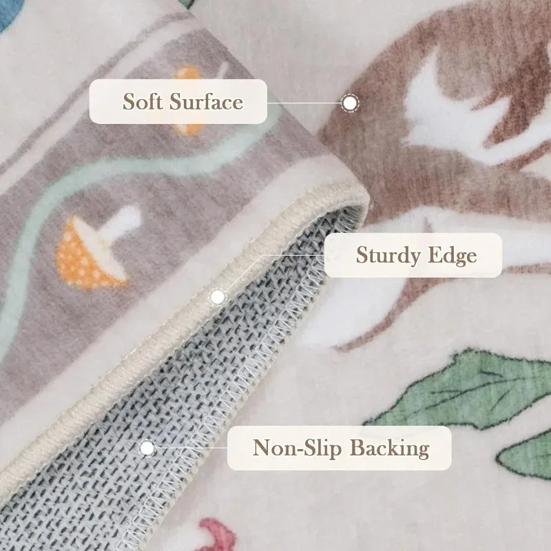 الأحمر الفاخرة الرجعية الحيوان الأزهار سجادة غرفة معيشة ديكور المنزل أريكة طاولة القهوة الكلمة حصيرة نونسليب قابل للغسل غرفة نوم البساط Kovers вг #5