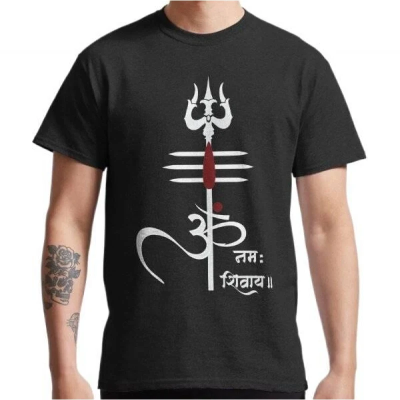 OM NAMAH SHIVAY Mahadev Hinduism Gods Gift t shirt Hindu Mythology printed O-Neck short sleeve 100% cotton Graphic clothes
