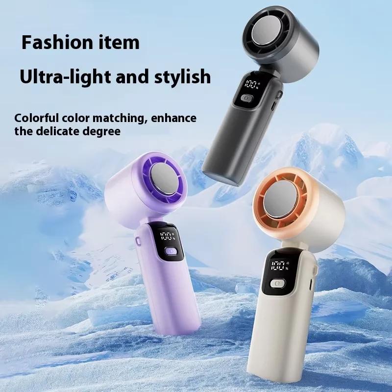 

Портативный мини-вентилятор с охлаждающим элементом, ручной, высокоскоростной, складной, с 100 скоростями, бесступенчатой регулировкой, для офиса, улицы, на шею