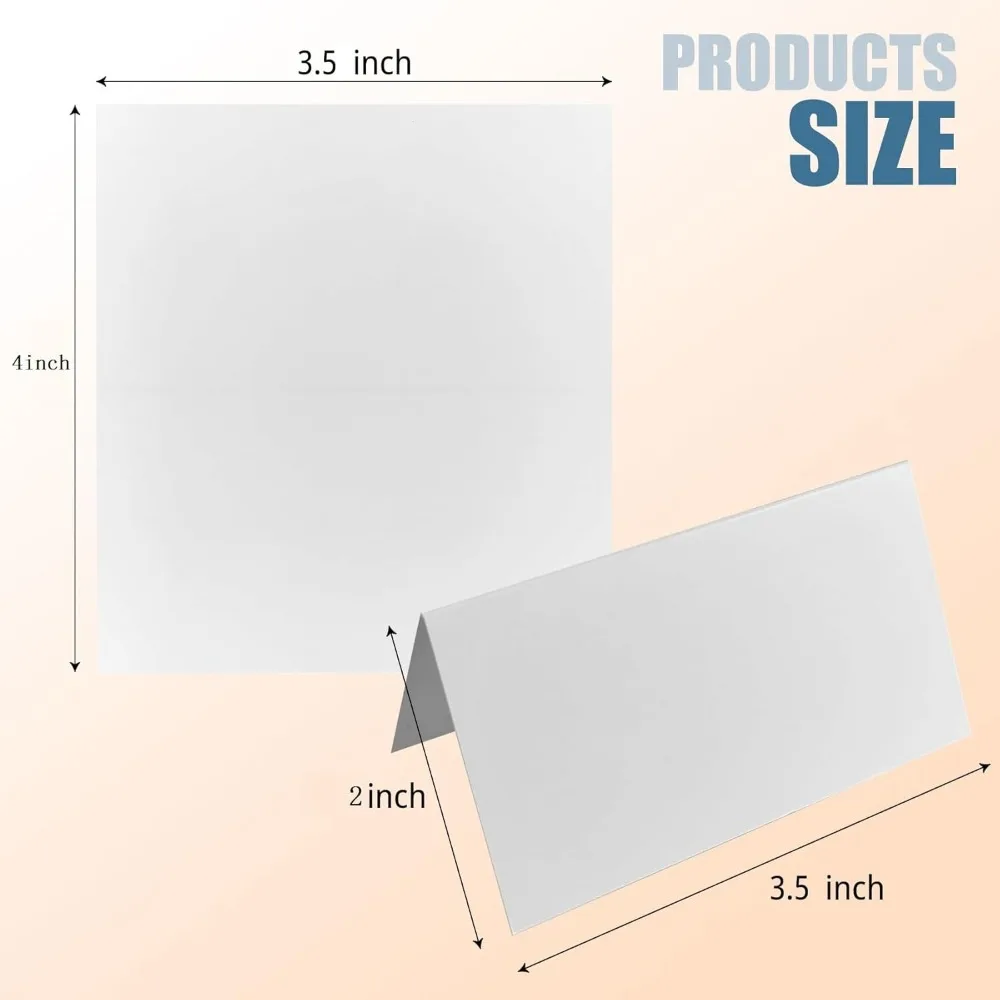 30 قطعة من ملصقات الطعام مقاس 2 × 3.5 بوصة لبوفيه الحفلات، وبطاقات المكان الأبيض، وبطاقات الخيمة، وحفلات الزفاف، وبطاقات المكان لإعداد الطاولة، لـ Chr