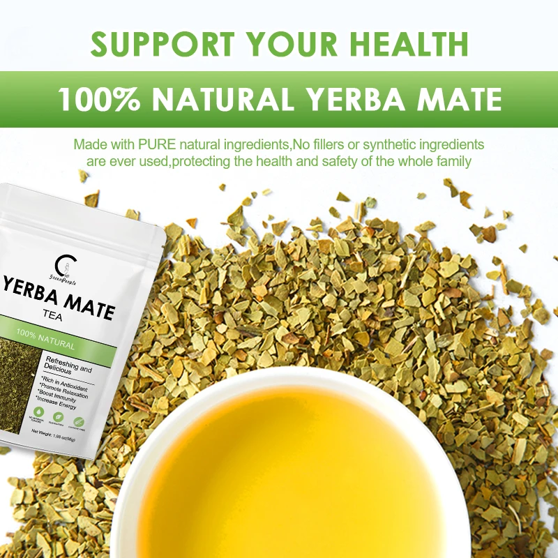 Yerba Mate Tea-Bags Organic Supports Cardiovascular & Digestive Systems, Rich In Antioxidants and Plant Nutrients