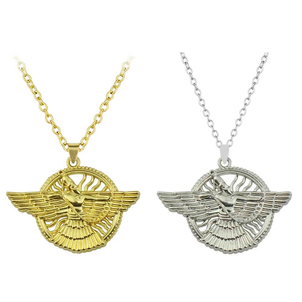 Ashur Pendant Necklaces for Women Men Lama Winged Bull Lamassu is an Assyrian Protective Deity Jewelry