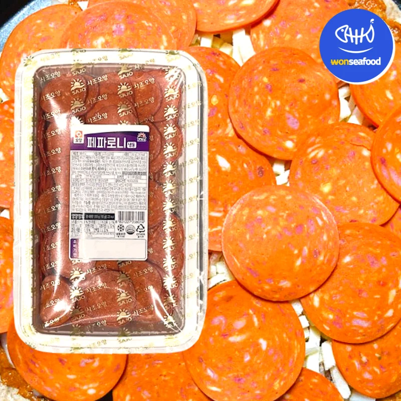 Jamón Sajo Ohyang Pepperoni 1kg Salchicha Sazuoyang Material para Pizza