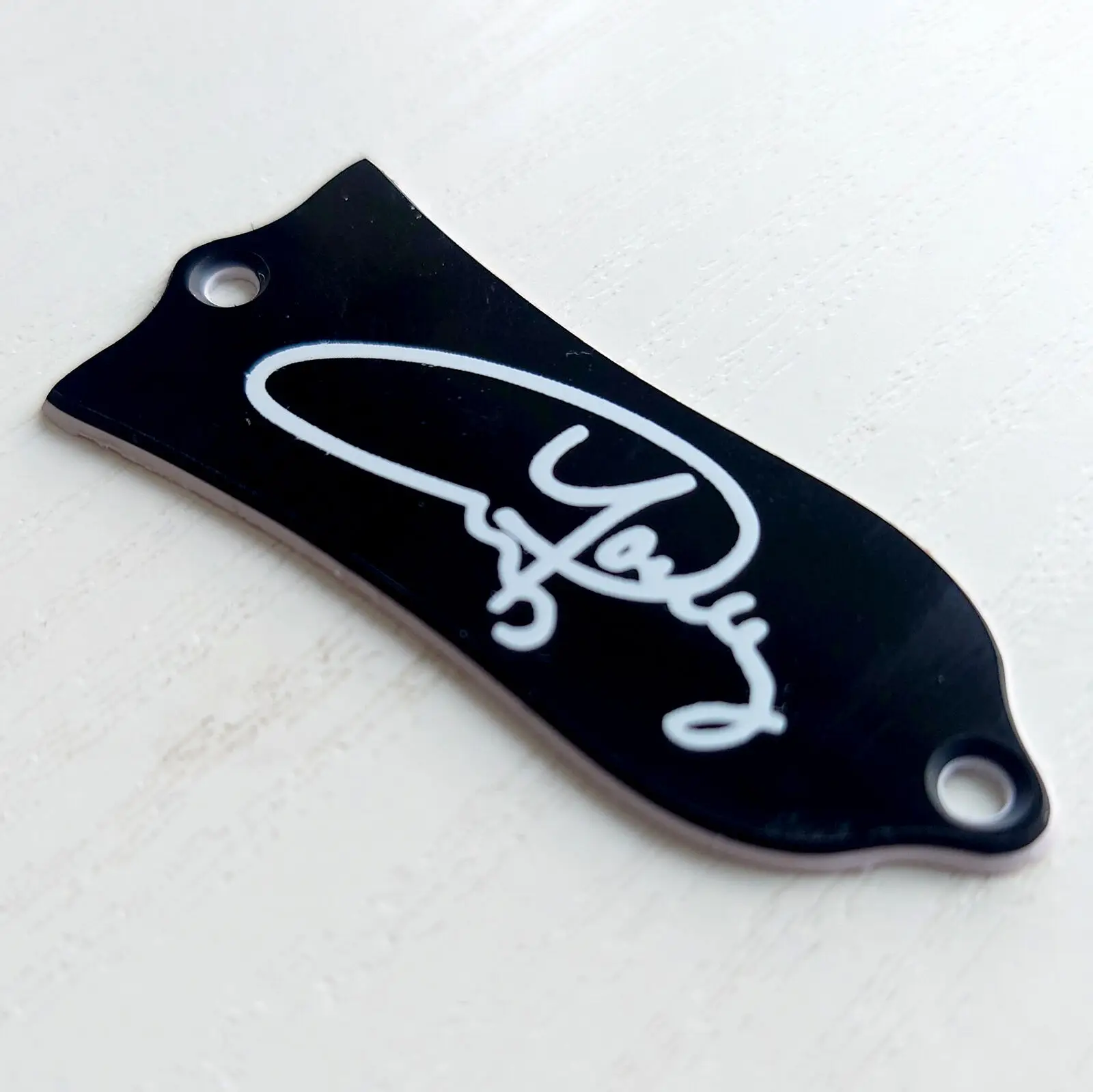 Truss Rod Cover Plate Guitar Standard Parts 2 Ply Black Angus Young Signed for Gib LP ST Style Guitar Accessories