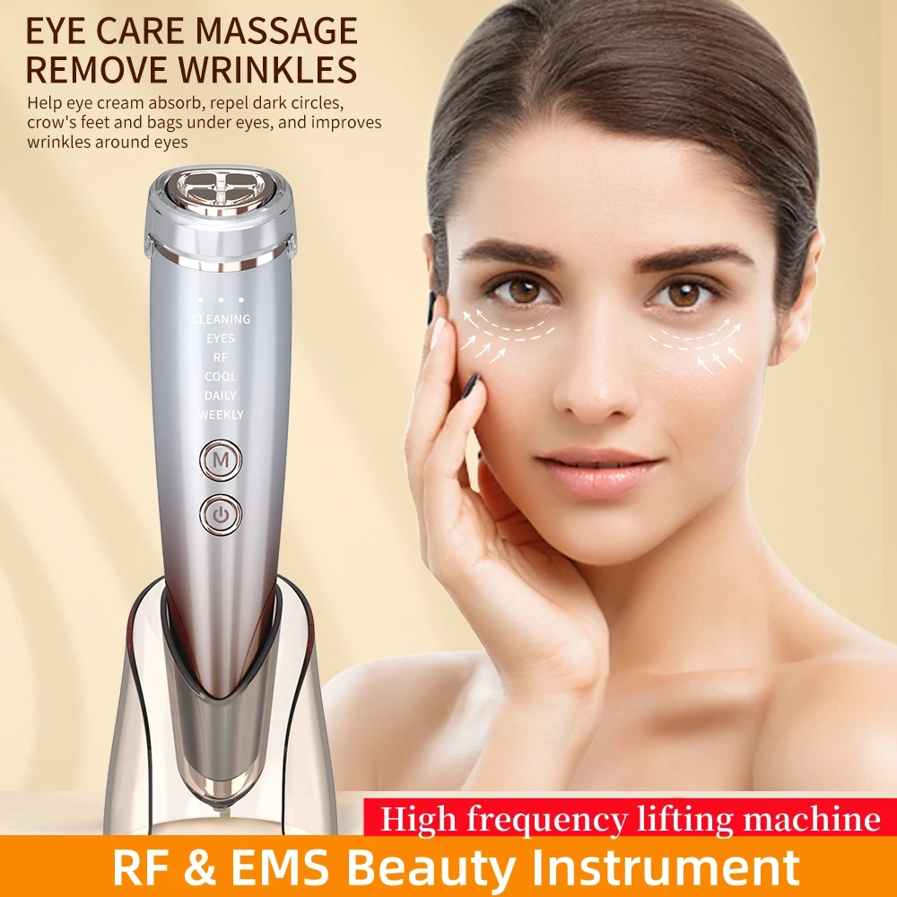 

RF & EMS Beauty Instrument Home High Frequency Lifting Machine for Face Lifting and Eyes Tightening Face Appliance