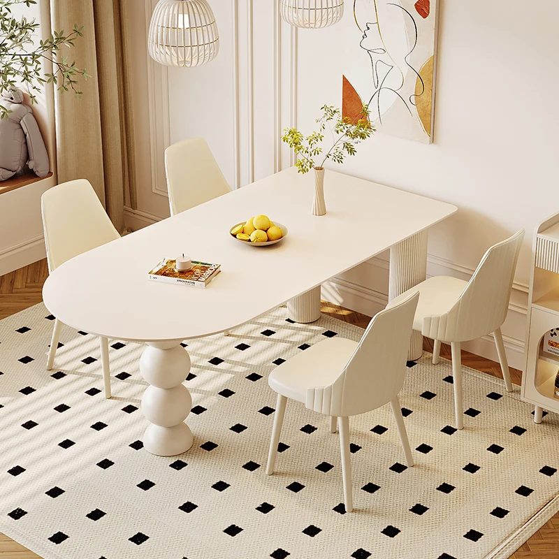 

For Comfortable Cream Wind Aesthetics Dining Table Nordic Nordic Adult Light Luxury Restaurant Table Lounge Muebles Home