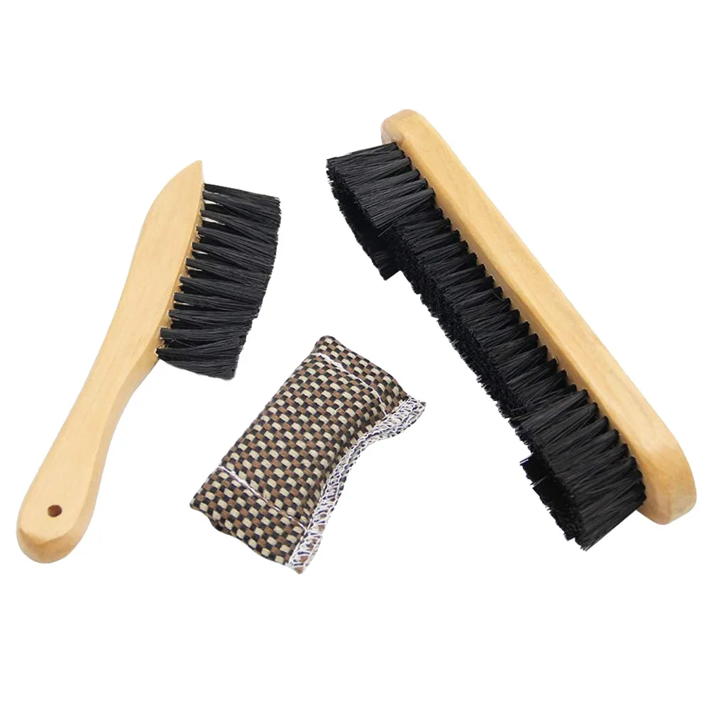 

3 pcs Billiard Brush Set 8Inch 9Inch Soft Bristles Wood Handle Pool Table Cleaner Snooker Felt Rail Maintenance Kit
