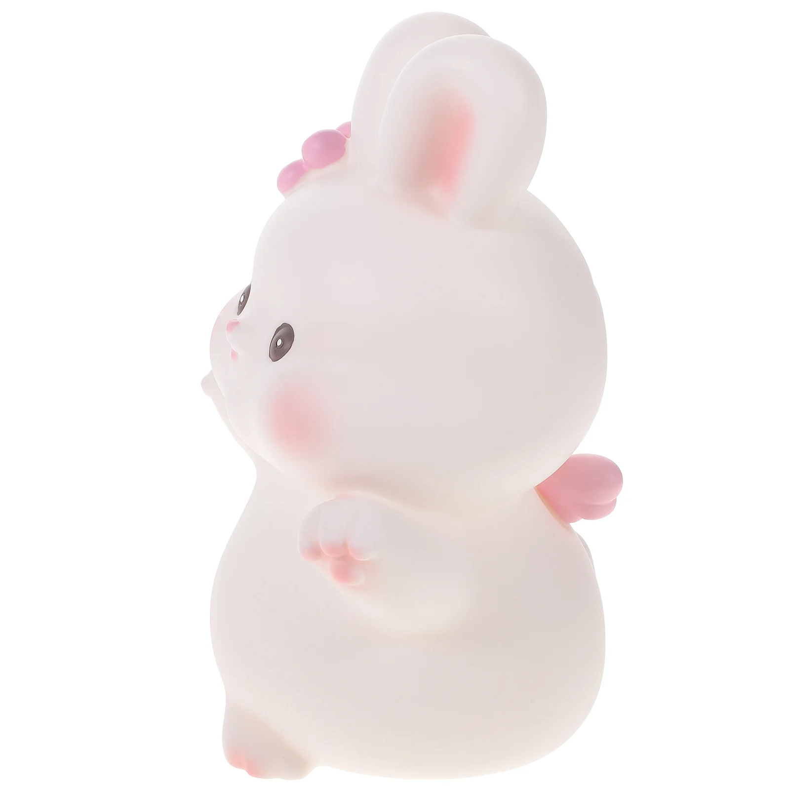 بنك توفير على شكل أرنب، حاوية عملات معدنية مزخرفة متينة، تصميم جميل، ديكور مكتب منزلي، ملحقات توفير أموال البنك #4