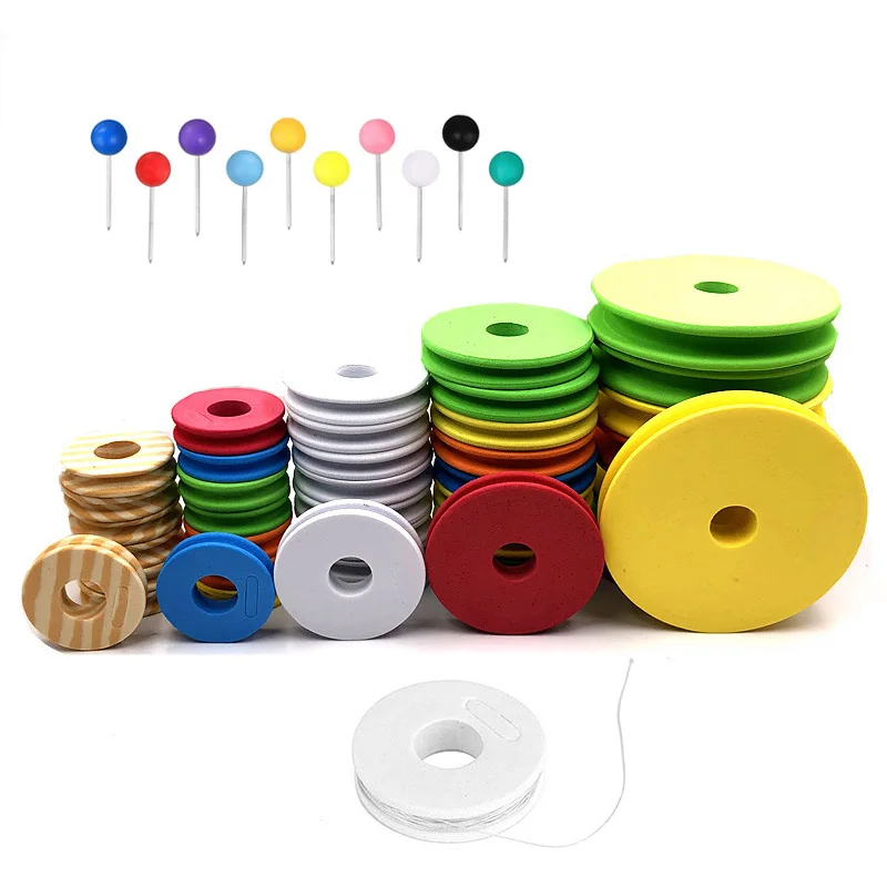 5Pcs Foam Sponge Fishing Line Board with 5 Pins Winding Wrapped Wire Board Bobbin Spool Fishing Accessories Rig Winders 3 Sizes