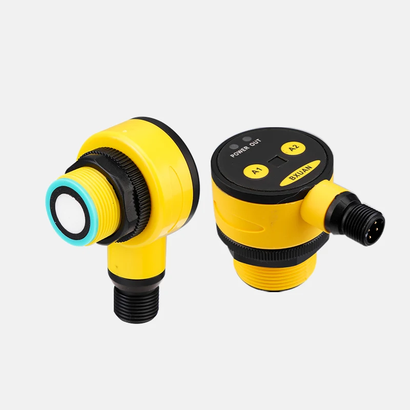 BXUAN 24V Ultrasonic Water Level Sensor Proximity Switch NPN/PNP Output 50-500mm Switch Quantity