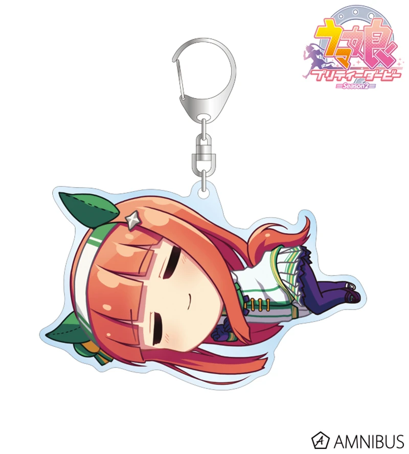 Game Pretty Derby Anime Rice Shower Special Week Silence Suzuka Tokai Teio Ship Keychain Doll Acrylic Keyring Pendant for Gift