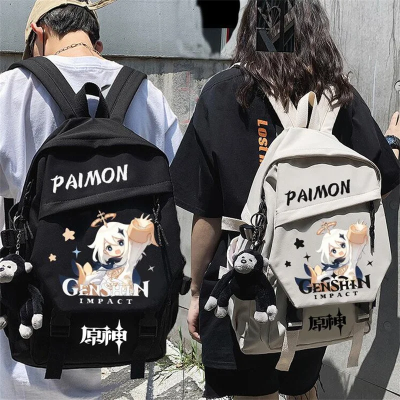 

Genshin Impact Paimon Diluc Backpack Mochila Teenarges Schoolbag Game Men Women Causal Laptop Outdoor Bags Bookbag With Toy