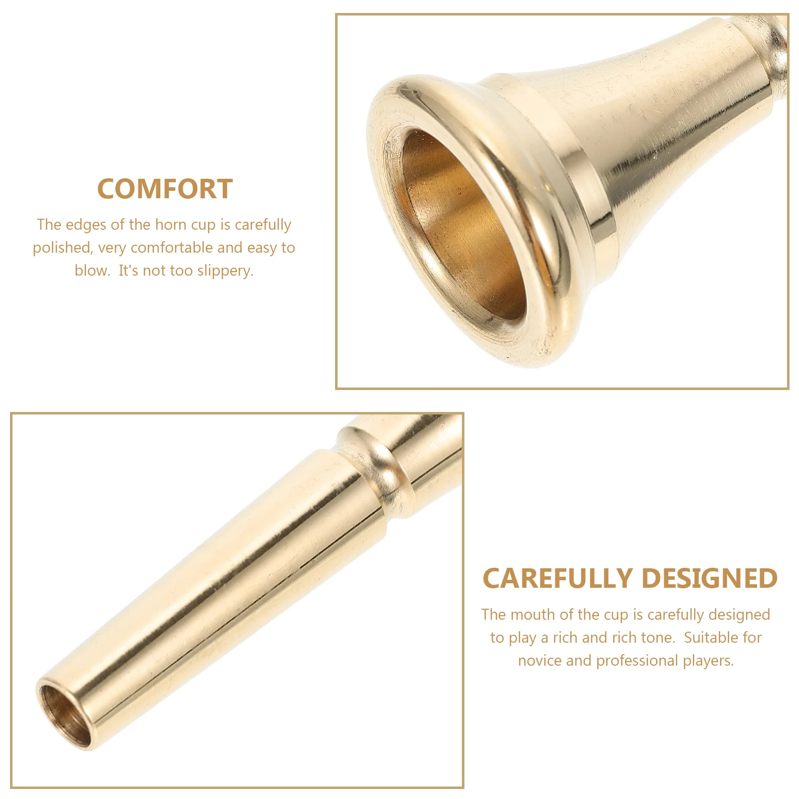 

Brass Horn Mouth Mouthpiece for French Handheld Trumpet Accessory Copper Accessories