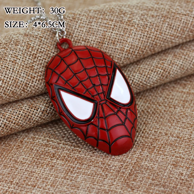 Marvel Superhero Spider Man Pendant Necklace The Avengers Spider Man Fashion Personality Necklace Suitable for Men and Women