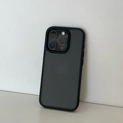 Protective Matte Phone Case for iPhone 16 17 Pro Max Anti-Fingerprint Black Shockproof Bumper Hard Back Cover Camera High Shell