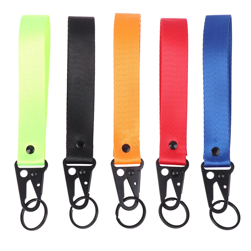 Fashion Solid Color Ribbon Keychain Lanyard Business Gift Key Chain For JDM Car Motorcycle Keychain Key Ring