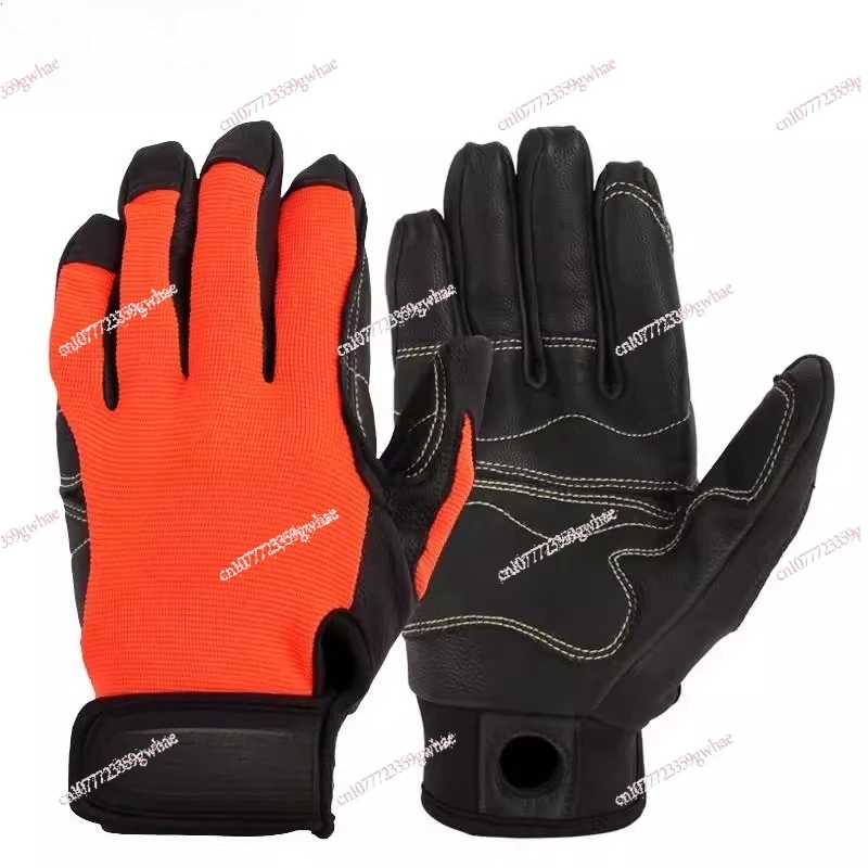 

Веревочная капля, веревка с полным пальцем, спасательные нескользящие износостойкие тактические кожаные перчатки из овчины