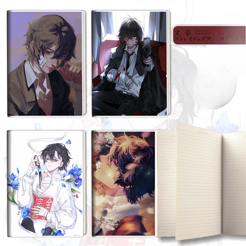 

65 шт. Nakajima Atsushi Dazai Osamu Ryunosuke Akutagawa, популярная анимация, периферийные устройства, блокнот с резиновым рукавом, канцелярские принадлежности, подарки