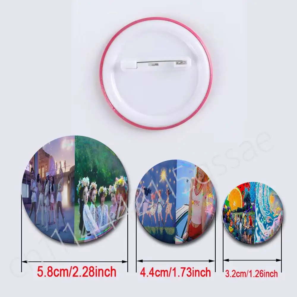 FOR Red Velvet Velvet Summer 2Pcs Round Badge Set Button Brooch Pin, Anime Game Fans Collectible Decor & Birthday Gift