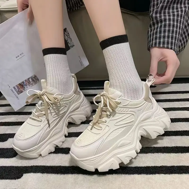 2026 New Women's Casual Shoes Mesh Breathable Platform Sneakers Versatile Fashion Designer High Quality Walking Shoes Zapatillas