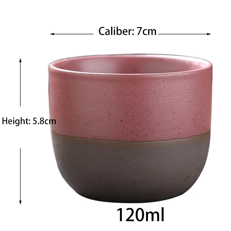 Japanese Style Rough Pottery Espresso Cup Retro Ceramic Kung Fu Tea Cup Teaware Accessories Office And Home Cofffee Mugs