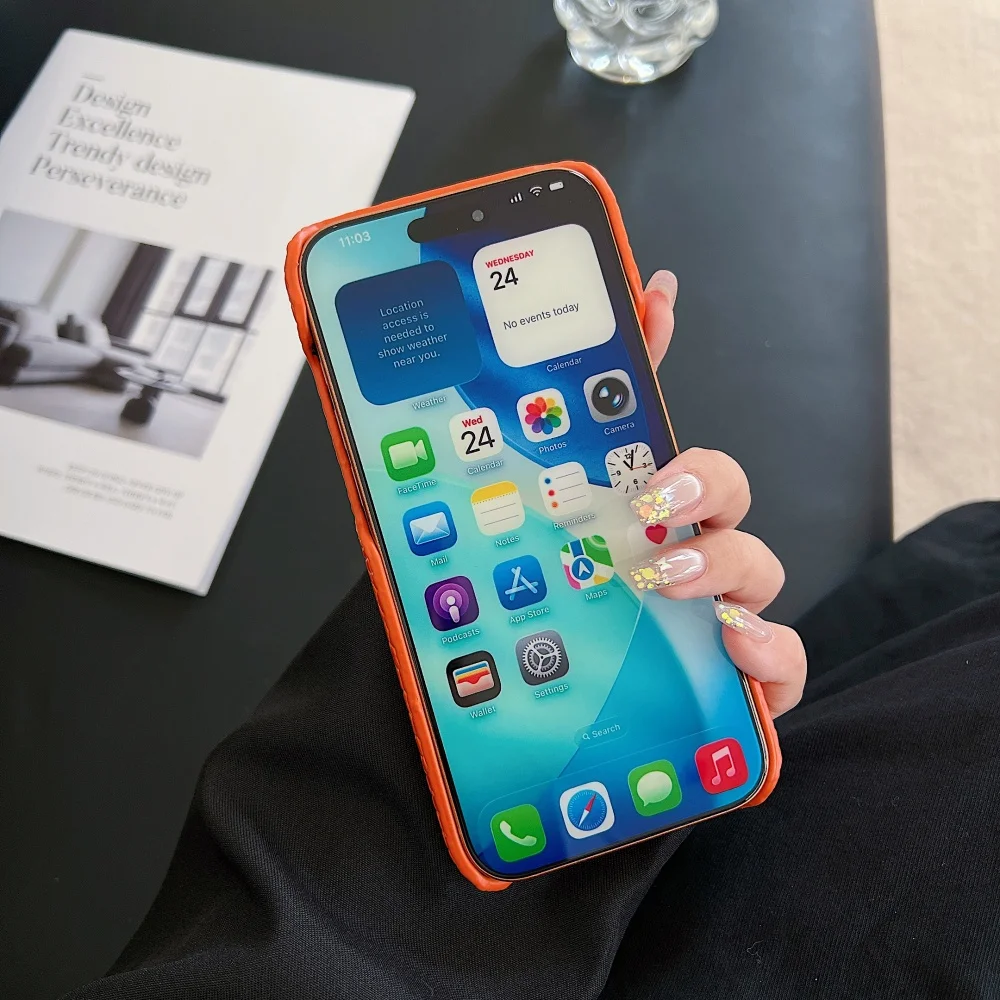 Crocodile Patterned PU Leather Glossy Case For iPhone 18ProMax 17 16 15 14 Pro Max Plus 13 12 11 Luxury Creative Frameless Cover