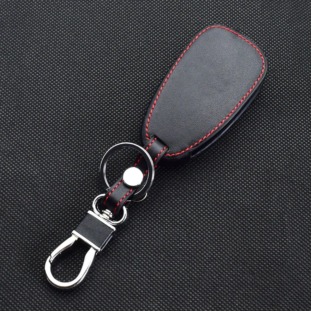 ATOBABI Leather Car Key Cases Keychain For FAW Besturn X80 2018 2019 2020 3 Buttons Folding Remote Control Fobs Protector Cover