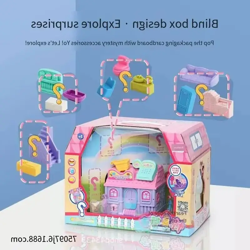 

Parent-Child Toy Girl Surprise Every Family Treasure Box Princess Doll House Children Birthday Holiday Gift Scene Role Play