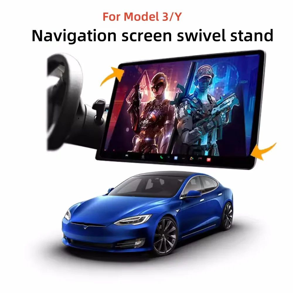 For Model 3Y accessories Rotatable GPS Navigation Holder Central Control Tilt Swivel Display Mount Tesla screen rotating bracket