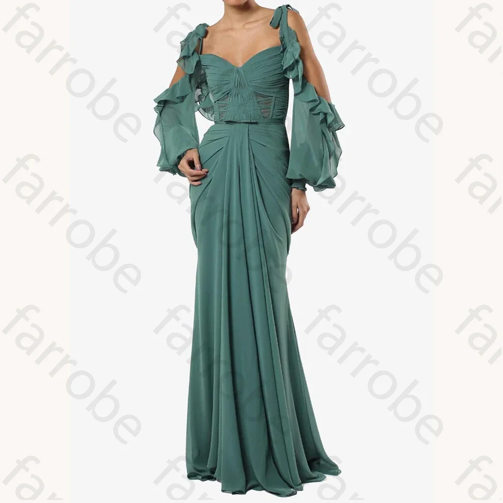 Сексуальное элегантное драпированное шифоновое платье макси по индивидуальному заказу, вечерние платья трапециевидной формы, торжественное изысканное платье высокого качества для выпускного вечера для женщин