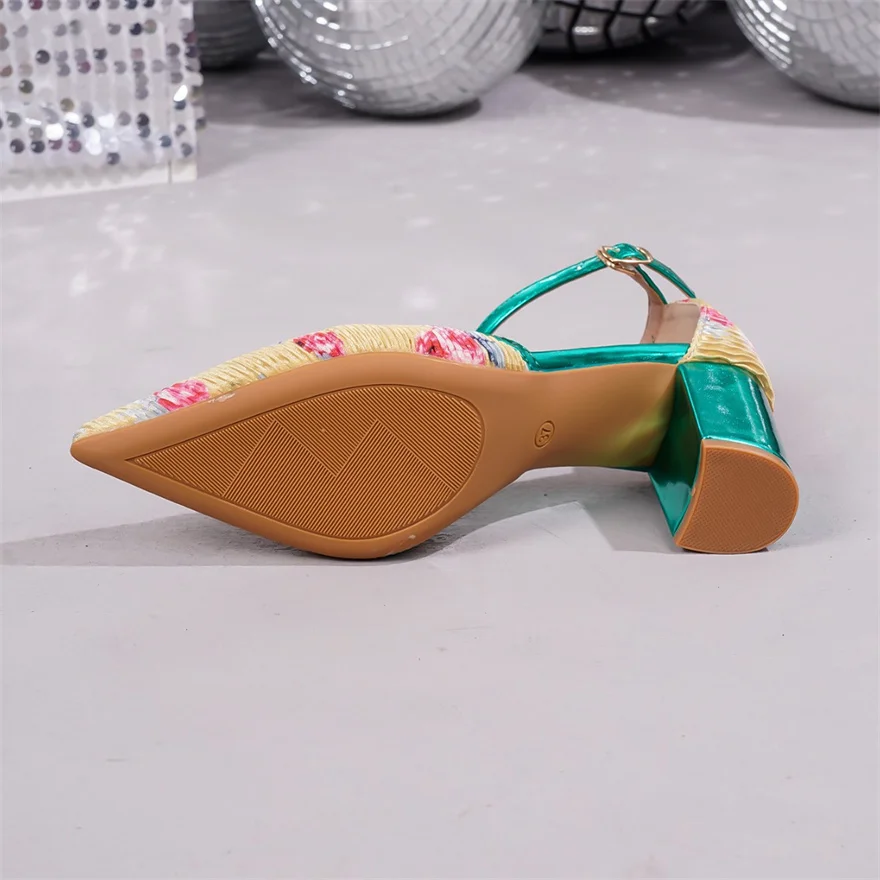 Rivet Pointed High Heels Autumn Style Foreign Trade Plus Size Women\'s Shoes PVC Fashionable Slim Heel Transparent Sandals