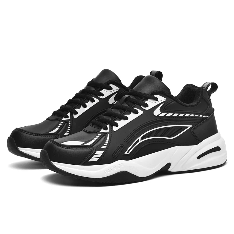 Thick Sole Versatile Clunky Sneaker for Men 2025 New Trend Mesh Lace Up Breathable Casual Sports Shoes Increased Soft Soles