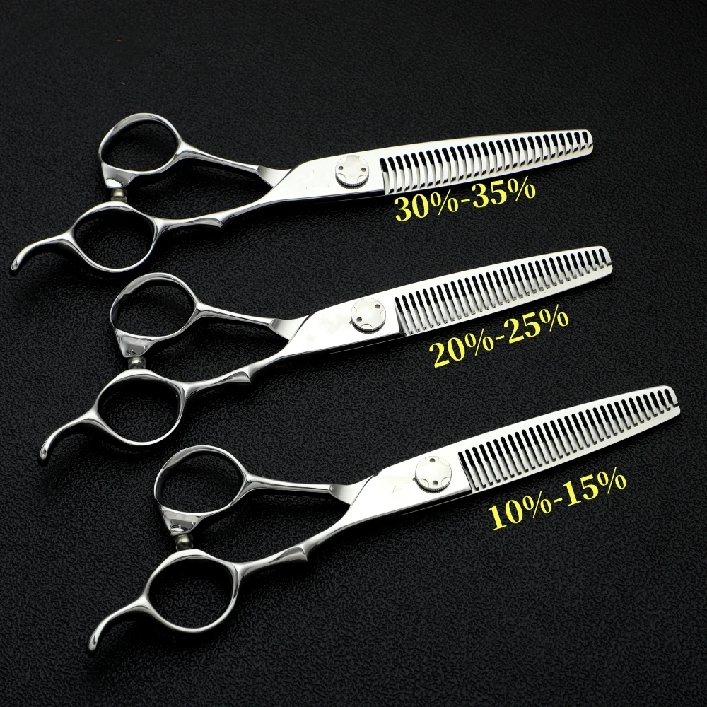 jp440c Professional Barber Scissors   with reverse teeth for thinning hair 5.5-6-6.5-7inch