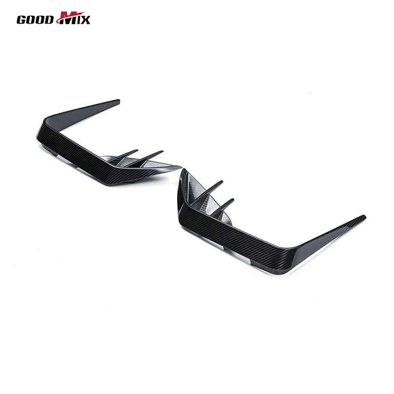 Paktechz Dry Carbon Fiber Body Kit Front Canards Bumper Trims Aero Part for BMW XM G09 2022 -